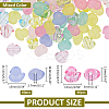 120Pcs 2 Styles Transparent & Frosted Acrylic Beads Set OACR-ME0001-26-2