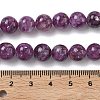 Natural Lepidolite/Purple Mica Stone Beads Strands G-C270-O05-14-5