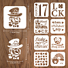 9Pcs 9 Styles Saint Patrick's Day PET Hollow Out Drawing Painting Stencils Sets DIY-WH0383-0021-2