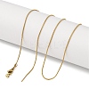 Ion Plaing(IP) 304 Stainless Round Snake Chain Necklaces X-NJEW-Q003-01G-1