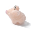 Flocky Resin Pendants FIND-A047-05P-2