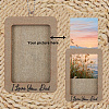 Rectangle with Word I Love You Dad Wood Hanging Photo Frame HJEW-SP0001-19A-5