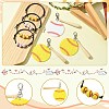 8Pcs Acrylic & Wood Pendant Decoration HJEW-CJ00052-3