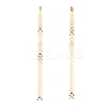Brass Dangle Stud Earrings EJEW-JE03854-2