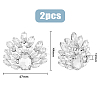 1 Pair Detachable Flower Shoe Decoration AJEW-HY0001-13-2