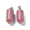 Natural Rhodonite Pointed Pendants G-E596-02P-02-2