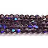 Transparent Electroplate Glass Beads Strands EGLA-A039-T6mm-L04-1