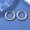 Tarnish Resistant 304 Stainless Steel Huggie Hoop Earrings LS-EJEW-F111B-16mm-P-4