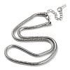 Non-Tarnish 304 Stainless Steel Round Snake Chain Necklace LS-NJEW-D045-13P-1
