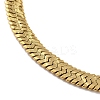 Ion Plating(IP) 304 Stainless Steel Herringbone Chain Bracelet BJEW-D028-02B-02G-3