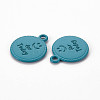 Spray Painted Alloy Pendants PALLOY-Q433-030B-RS-2