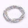 Faceted Electroplate Glass Rondelle Bead Strands X-EGLA-S010-6-2