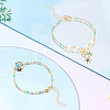 6Pcs 304 Stainless Steel Enamel Twisted Chains Bracelet Makings STAS-UN0029-33-3