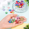 60Pcs 12 Colors Luminous Acrylic European Beads LACR-TA0001-06-7