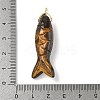 Natural Tiger Eye Carved Pendants G-P599-08G-03-3