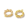 Rack Plating Brass Pave Clear Cubic Zirconia Ring Connector Charms KK-H487-11G-2