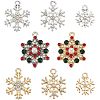 48Pcs 8 Styles Rack Plating Alloy Pendants FIND-AR0005-13-1