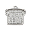 Brass Micro Pave Clear Cubic Zirconia Charms LS-KK-L238-18P-1