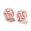 Christmas Round Silicone Beads SIL-K002-02F-1