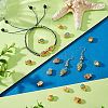 40Pcs 4 Styles Zinc Alloy Enamel Beads ENAM-PH0003-25-4