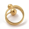 Ion Plating(IP) 304 Stainless Steel Wire Wrap Spiral Cuff Rings for Women RJEW-G315-08B-G-3