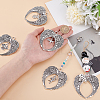 5Pcs 5 Styles Alloy Pendants PALLOY-GO00049-3
