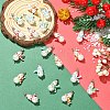20Pcs 4 Styles Glass Seed & Shell Pearl Pendants PALLOY-YW00140-4