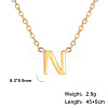 201 Stainless Steel Initial Pendant Necklaces FS-WG78A3B-14-1
