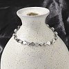 304 Stainless Steel Rhinestone Cup Chain Bracelets for Women BJEW-F488-26G-P-3
