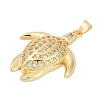 Brass Micro Pave Cubic Zirconia Pendants KK-A241-09G-2