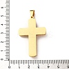304 Stainless Steel Religion Jesus Cross Pendants STAS-F323-08PG-3