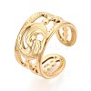 Ion Plating(IP) 304 Stainless Steel Cuff Rings for Women RJEW-N052-08G-1