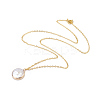 Plated Natural Baroque Pearl Keshi Pearl Beads Necklaces NJEW-JN02218-1