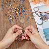 20Pcs 10 Style Tibetan Style Gemstone Bead Shoe Charms HJEW-AB00708-9