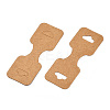 Blank Kraft Paper Fold Over Jewelry Display Cards with Hanging Hole LS-CDIS-N003-01-2
