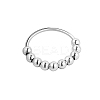 Anti-Tarnish Rhodium Plated 925 Sterling Silver Finger Rings RJEW-L108-01B-P-1