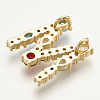Brass Micro Pave Cubic Zirconia Pendants ZIRC-S061-64M-2