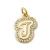 Brass Micro Pave Cubic Zirconia Pendants KK-K354-02G-J-1