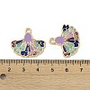 Rack Plating Alloy Enamel Pendants FIND-I038-07F-3