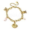 304 Stainless Steel Cable Chain Charm Bracelets BJEW-L708-05G-4