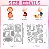 Grandma with Dog Carbon Steel Cutting Dies Stencils DIY-WH0309-2024-2