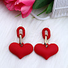 Heart Acrylic Dangle Stud Earrings FS-WG6C9EC-10-1