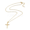 Easter Theme Brass Micro Pave Clear Cubic Zirconia Pendant Necklaces X-NJEW-L146-20G-2