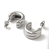 304 Stainless Steel C-Shaped Stud Earrings for Women EJEW-S237-09-2