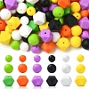 Halloween Theme 100Pcs 18 Styles Silicone Beads SIL-CJ0002-36-1