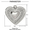 304 Stainless Steel Pendants STAS-OY001-24P-2