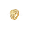 Stainless Steel Gold Plated Ring with Eye HR8975-1-1