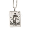 Non-Tarnish 304 Stainless Steel Tarot Pendant Necklaces NJEW-A026-01P-07-1