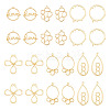 24Pcs 6 Styles Alloy Open Back Bezel Pendants FIND-TA0010-74-1