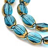 Electroplate Transparent Glass Beads Strands EGLA-G037-03A-HP06-3